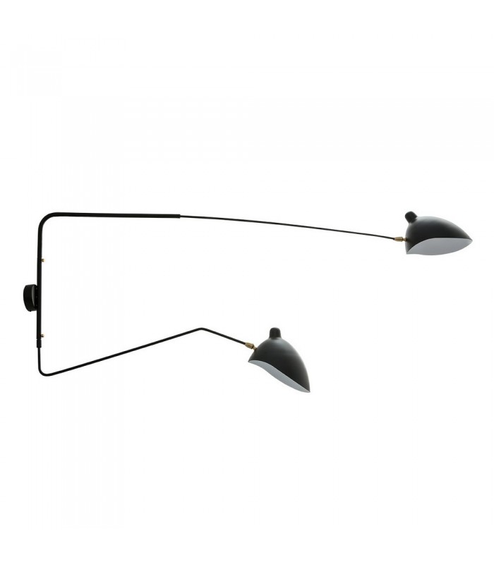 Industrial And Retro Wall Lamp Black 2 Light , E27 - 1