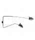 Industrial And Retro Wall Lamp Black 2 Light , E27 - 2
