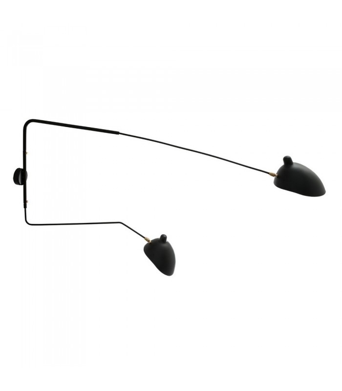 Industrial And Retro Wall Lamp Black 2 Light , E27 - 3
