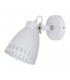 Industrial And Retro Wall Lamp White, Satin Nickel 1 Light  with White Shade, E27 - 1