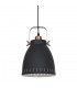 Industrial And Retro Hanging Pendant Graphite, Red Copper 1 Light  with Graphite Shade, E27 - 1