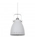 Industrial And Retro Hanging Pendant White, Satin Nickel 1 Light  with White Shade, E27 - 1