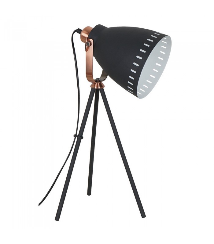 Industrial And Retro Floor Lamp Graphite, Red Copper 1 Light  with Graphite Shade, E27 - 1