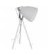Industrial And Retro Floor Lamp White, Satin Nickel 1 Light  with White Shade, E27 - 1