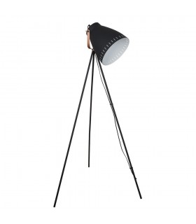 Industrial And Retro Floor Lamp Graphite, Red Copper 1 Light  with Graphite Shade, E27 - 1