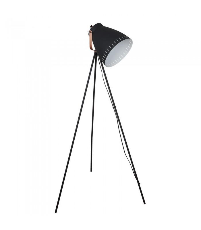 Industrial And Retro Floor Lamp Graphite, Red Copper 1 Light  with Graphite Shade, E27 - 1