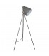 Industrial And Retro Floor Lamp Satin Grey 1 Light  with Grey Shade, E27 - 1