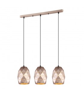 Modern Hanging Pendant Golden Champagne 3 Light , E27 - 1