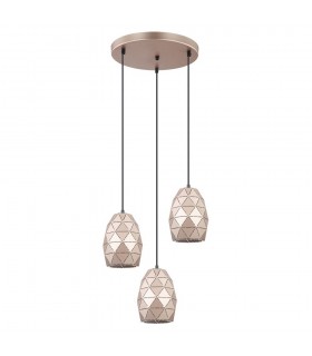 Modern Hanging Pendant Golden Champagne 3 Light , E27 - 2