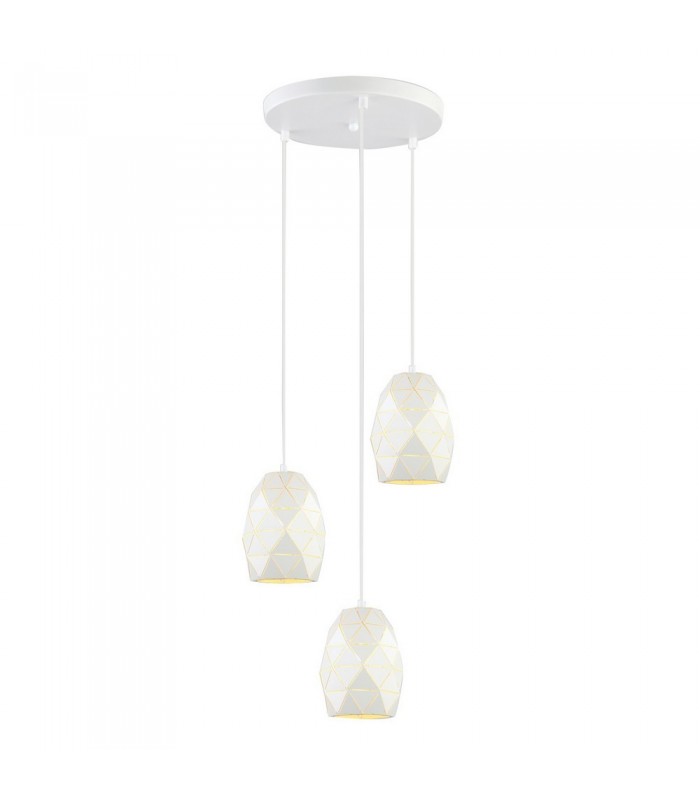 Modern Hanging Pendant White 3 Light , E27 - 1
