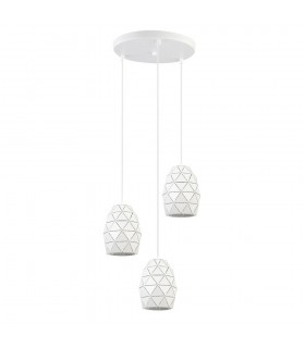 Modern Hanging Pendant White 3 Light , E27 - 2