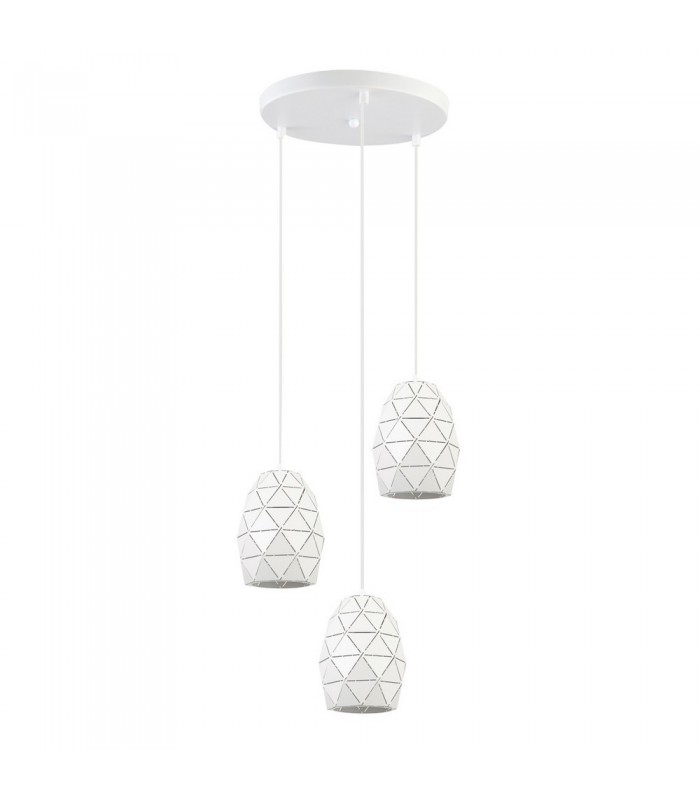Modern Hanging Pendant White 3 Light , E27 - 2