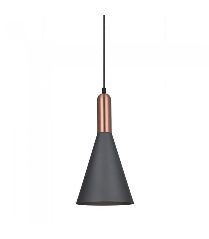 Modern Hanging Pendant Gray, Copper 1 Light , E27 - 1