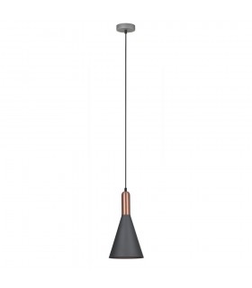 Modern Hanging Pendant Gray, Copper 1 Light , E27 - 2