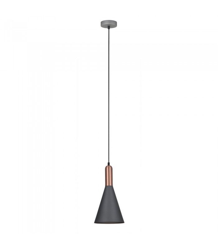 Modern Hanging Pendant Gray, Copper 1 Light , E27 - 2