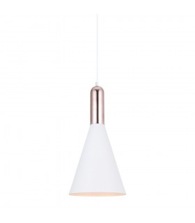 Modern Hanging Pendant White, Copper 1 Light , E27 - 1