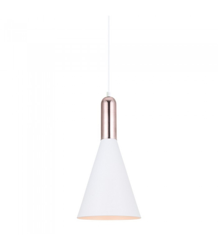 Modern Hanging Pendant White, Copper 1 Light , E27 - 1