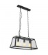 Industrial And Retro Hanging Pendant Black Matt 3 Light , E27 - 2