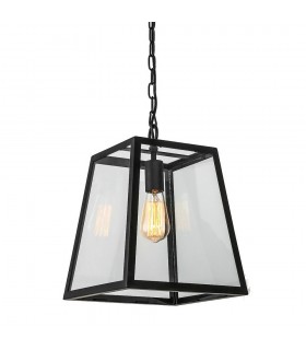 Industrial And Retro Hanging Pendant Black Matt 1 Light , E27 - 1