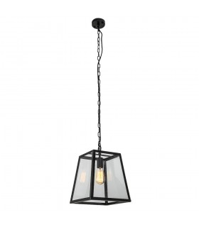 Industrial And Retro Hanging Pendant Black Matt 1 Light , E27 - 2