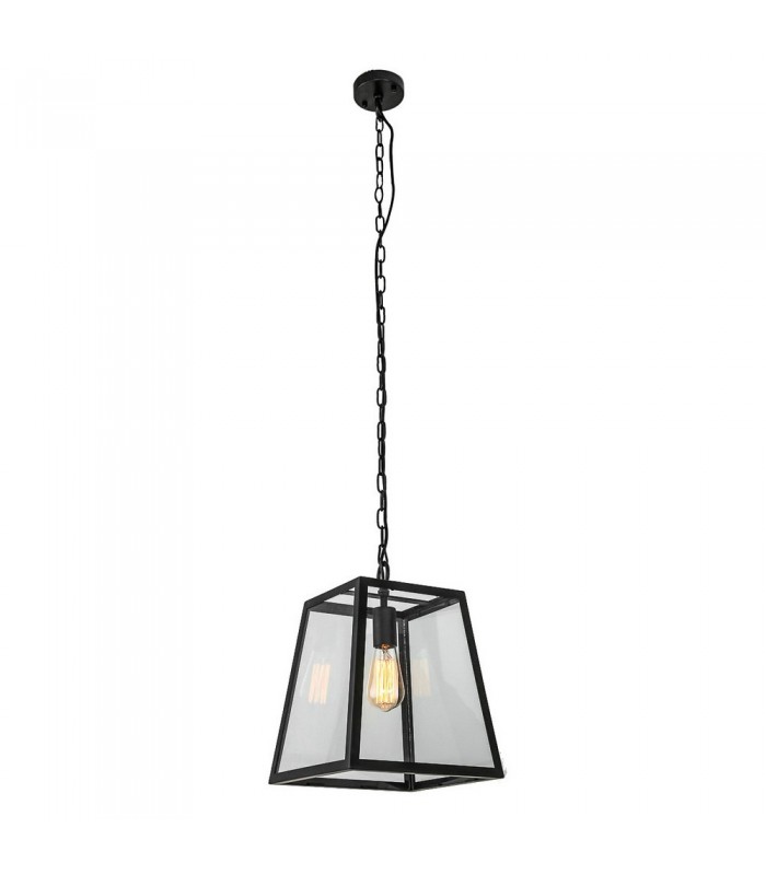 Industrial And Retro Hanging Pendant Black Matt 1 Light , E27 - 2