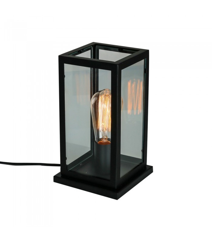Industrial And Retro Table Lamp Black Matt 1 Light , E27 - 1
