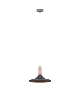 Modern Hanging Pendant Gray, Copper 1 Light , E27 - 2