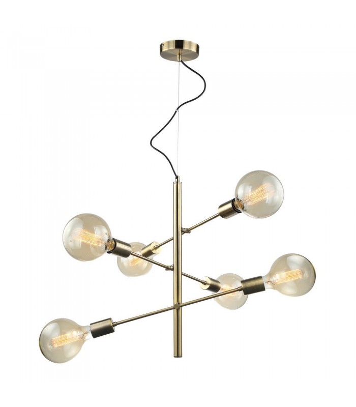 Modern Hanging Pendant Antique Bronze 6 Light , E27 - 1
