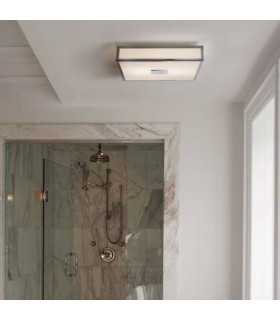 4 Light Bathroom Flush Ceiling Light Polished Chrome IP44, E27 - 1