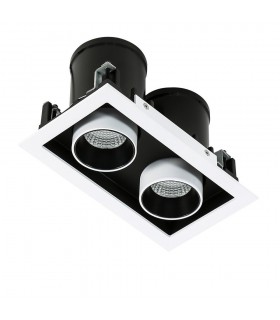Modern Technical LED Recessed Ceiling White, Black, Warm White 3000K 1640lm - 2