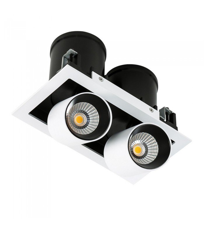Modern Technical LED Recessed Ceiling White, Black, Warm White 3000K 1640lm - 4
