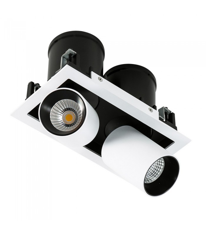 Modern Technical LED Recessed Ceiling White, Black, Warm White 3000K 1640lm - 6