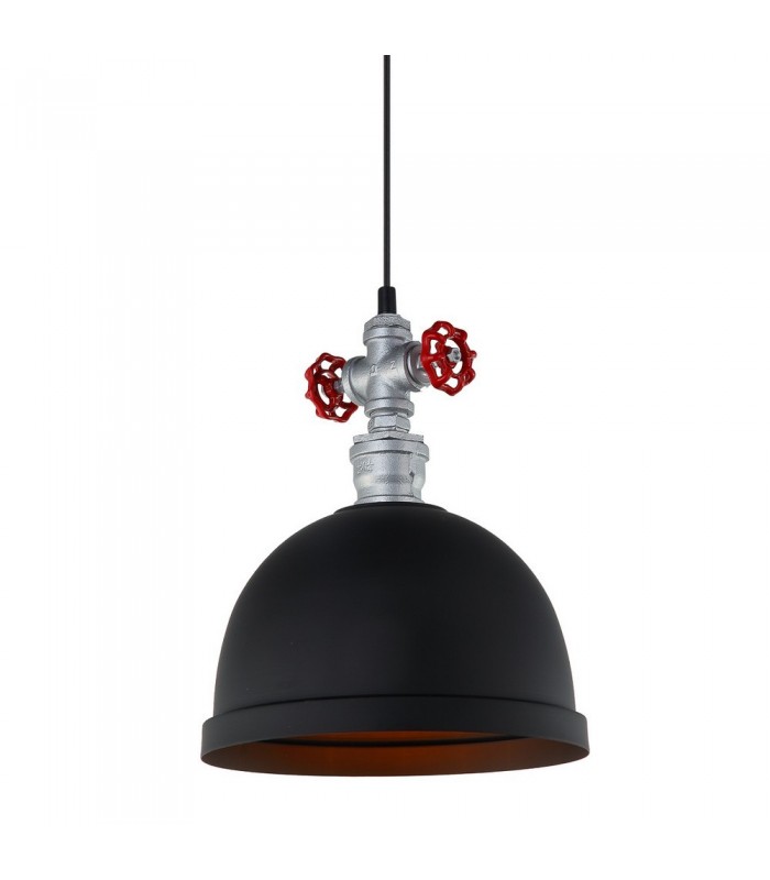 Industrial And Retro Hanging Pendant Black, Silver 1 Light , E27 - 1