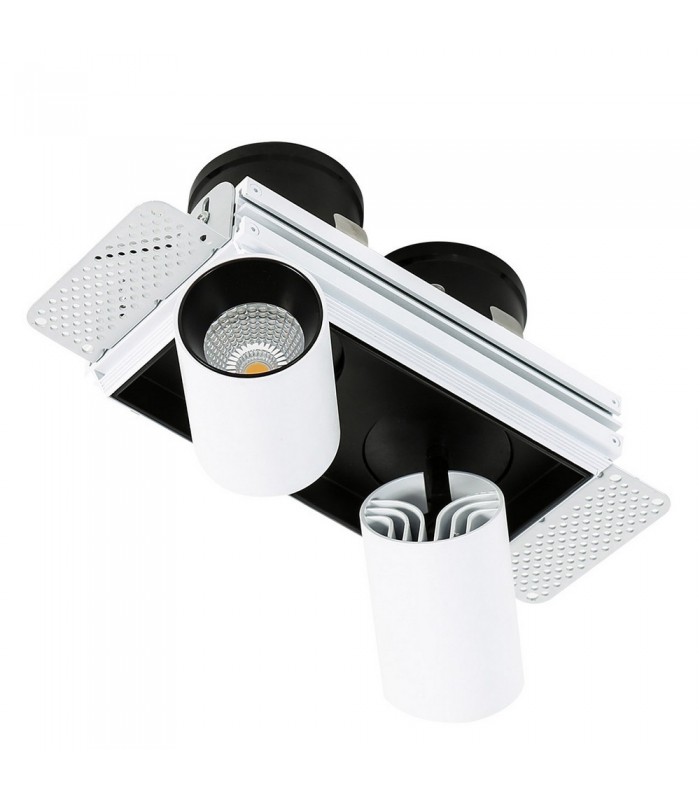 Modern Technical LED Recessed Ceiling White, Black, Warm White 3000K 1640lm - 5
