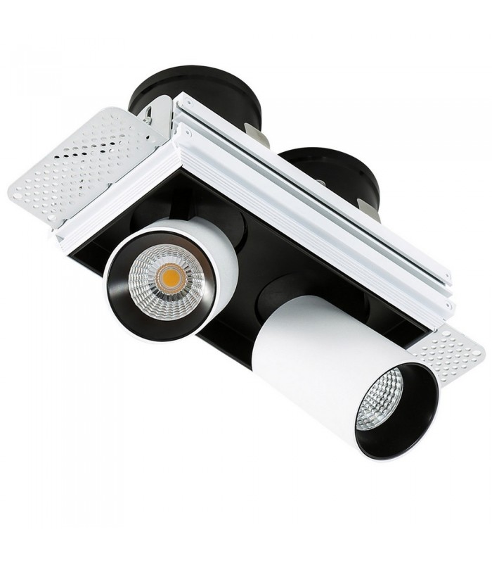 Modern Technical LED Recessed Ceiling White, Black, Warm White 3000K 1640lm - 7