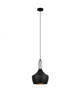 Modern Hanging Pendant Black 1 Light , E27 - 2