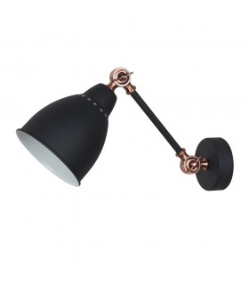 Industrial And Retro Wall Lamp Graphite 1 Light , E27 - 1