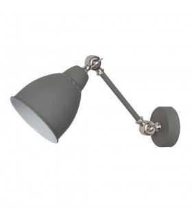 Industrial And Retro Wall Lamp Grey 1 Light , E27 - 1
