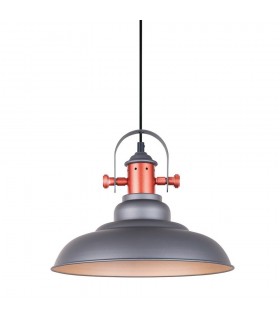Industrial And Retro Hanging Pendant Gray, Copper 1 Light , E27 - 1