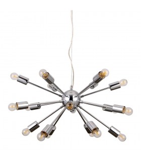 Modern Hanging Pendant Chrome 18 Light , E27 - 1