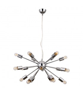 Modern Hanging Pendant Chrome 18 Light , E27 - 2