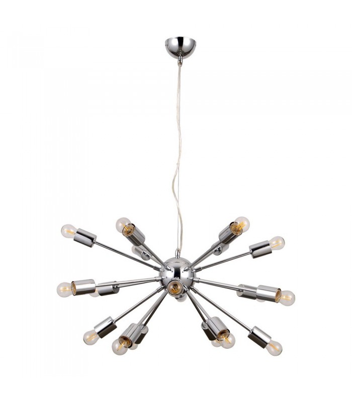 Modern Hanging Pendant Chrome 18 Light , E27 - 2