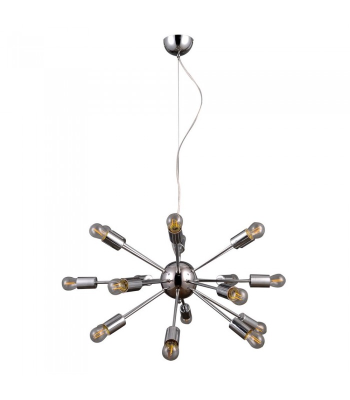 Modern Hanging Pendant Chrome 18 Light , E27 - 3