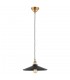 Industrial And Retro Hanging Pendant Black, Gold 1 Light  with Black Shade, E27 - 2