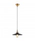 Industrial And Retro Hanging Pendant Black, Gold 1 Light  with Black Shade, E27 - 2