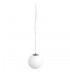 Modern Hanging Pendant Chrome 1 Light  with Glass Shade, E27 - 1