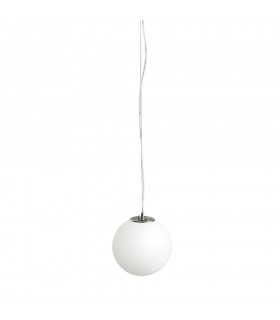 Modern Hanging Pendant Chrome 1 Light  with Glass Shade, E27 - 1