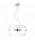 Modern Hanging Pendant Chrome 3 Light  with Clear Shade, E27 - 1