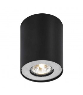 Modern Surface Mounted White 1 Light  with Black Shade, GU10 - 1