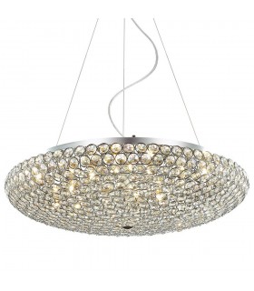Classic Hanging Pendant Chrome 12 Light  with Crystal Shade, G9 - 1